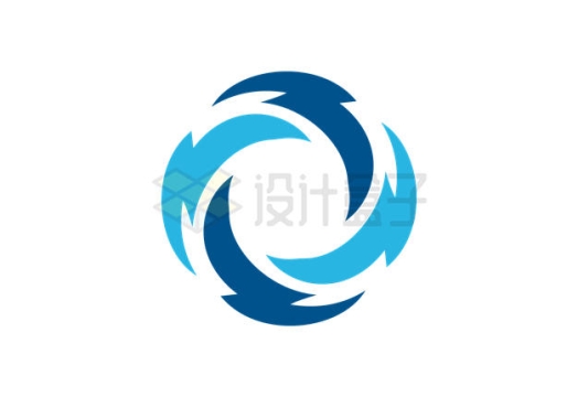 蓝色循环Logo设计方案6344249矢量图片免抠素材