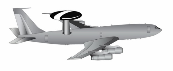 美军E-3B“望楼”大型空中预警机778671png图片免抠素材
