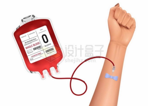 一只手正在接受血袋输血治疗8677358矢量图片免抠素材