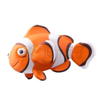 卡通小丑鱼3D动物模型6721862矢量图片免抠素材