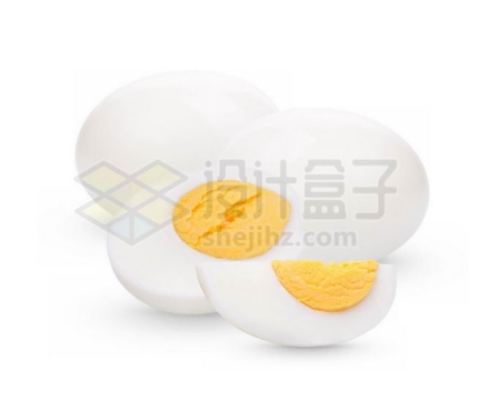 切开的剥开蛋壳的水煮鸡蛋蛋白蛋黄美味美食3810925图片免抠素材