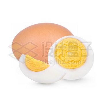 切开的剥开蛋壳的水煮鸡蛋蛋白蛋黄美味美食6488661图片免抠素材