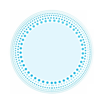 各种蓝色圆点组成的圆环装饰139056png图片素材
