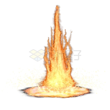 火山口喷出的熔岩火焰效果6897253PSD免抠图片素材