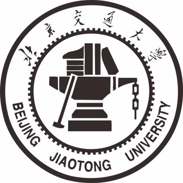 黑色北京交通大学校徽图案图片素材