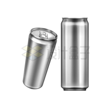 2个不同角度的易拉罐铝罐金属罐子2997634矢量图片免抠素材