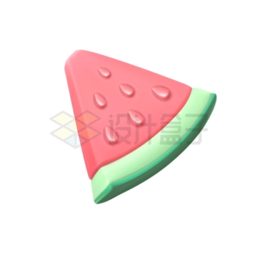 一片西瓜美味水果3D模型7608624矢量图片免抠素材