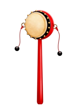 红色拨浪鼓中国传统乐器哄孩子玩具5915027图片免抠素材免费下载
