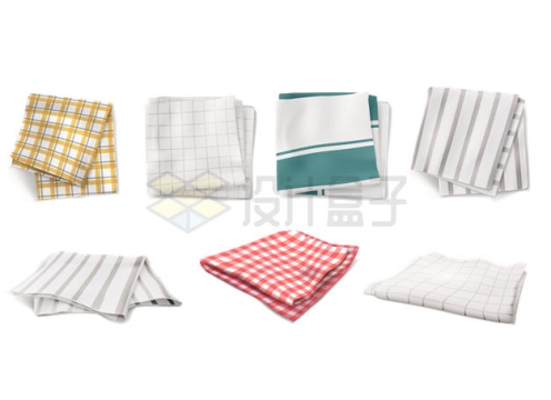 7款折叠好的毛巾2530700矢量图片免抠素材