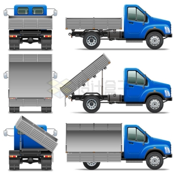 6个不同角度的卡车卸货4293135矢量图片免抠素材