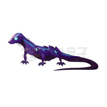 科幻风格紫色机器蜥蜴机械动物4716070矢量图片免抠素材