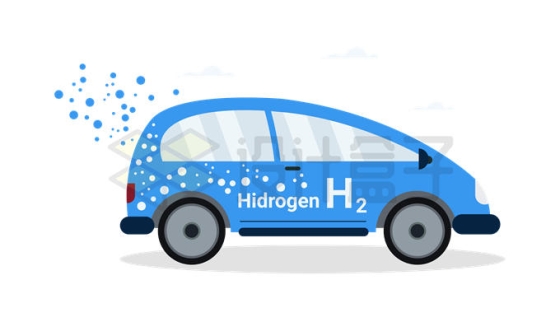 卡通氢能汽车蓝色新能源汽车侧面图4195899矢量图片免抠素材