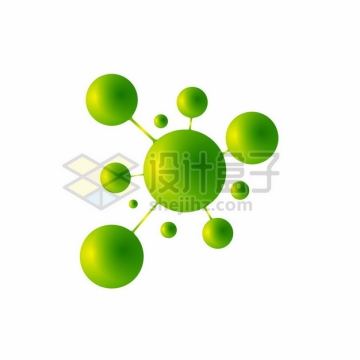 绿色小球圆球组成的分子结构图8945247矢量图片免抠素材