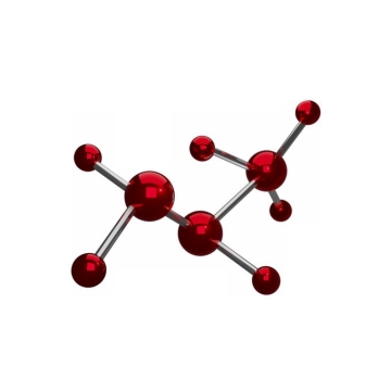 3D立体金属红色光泽的分子模型7014464免抠图片素材