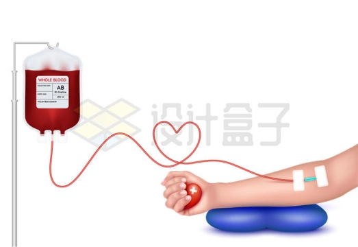 正在献血的一双手献爱心宣传插画7973268矢量图片免抠素材