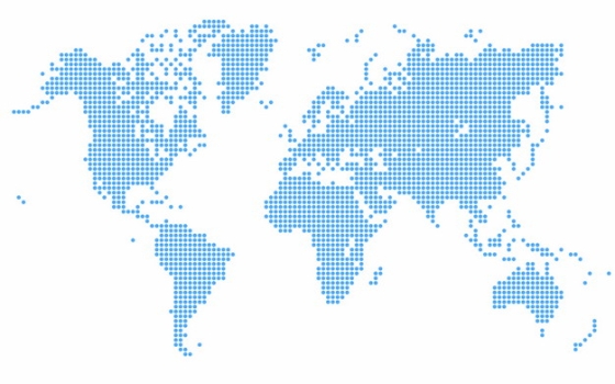 蓝色点状世界地图447155png图片免抠素材