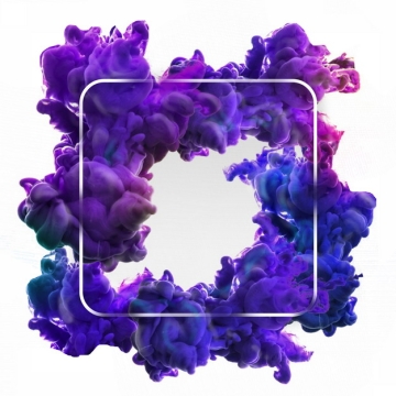 绚丽的白色方框和紫色的烟雾浓烟效果972921png图片素材