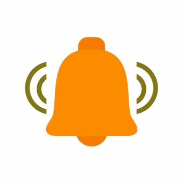 橙色的铃铛图标信息提醒图案1549065矢量图片免抠素材免费下载