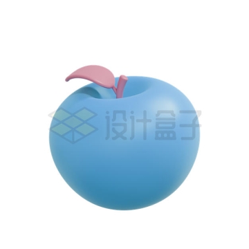 一颗蓝色的苹果3D模型4278005PSD免抠图片素材