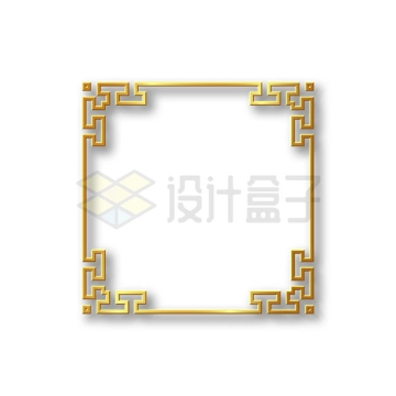中国风金色回字纹边框4218307矢量图片免抠素材