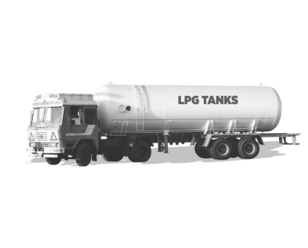 灰色的槽罐车油罐车危险品运输卡车977990png图片素材