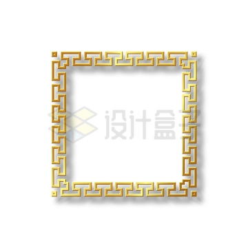 中国风金色回字纹边框7883014矢量图片免抠素材