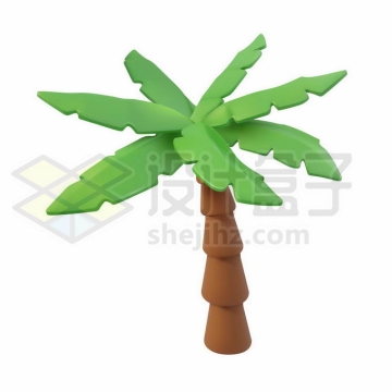 3D立体卡通椰子树橡皮泥5797942矢量图片免抠素材
