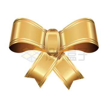 金色金属光泽蝴蝶结装饰4620158矢量图片免抠素材