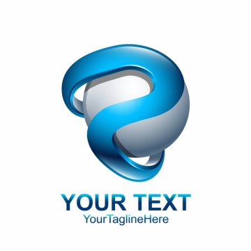 创意字母P蓝色科技风格球形LOGO设计元素631918图片免抠素材