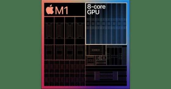 苹果MacBook最新处理器Apple M1芯片结构图片3234547免抠素材