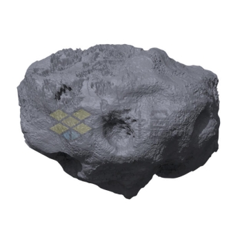 一颗石质小行星黑色陨石3D渲染图8978633矢量图片免抠素材