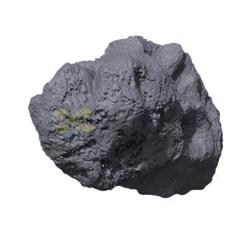 一颗石质小行星黑色陨石3D渲染图5101332矢量图片免抠素材