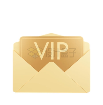 金色信件VIP会员卡3D模型3655346PSD免抠图片素材
