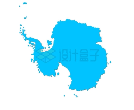 蓝色南极洲地图9051678矢量图片免抠素材