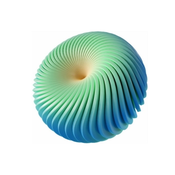 创意绿色抽象扭曲圆球图案516583png图片素材