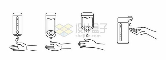 如何正确的使用洗手液示意图4586032png图片免抠素材