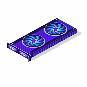 超炫的紫色电脑显卡配件png图片免抠矢量素材
