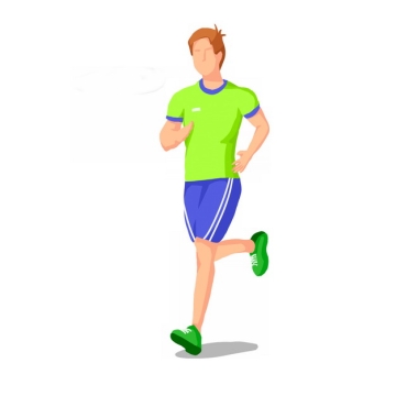 跑步的男人扁平插画770844png图片素材