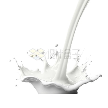 倾倒下来的牛奶液体效果7693944PSD免抠图片素材