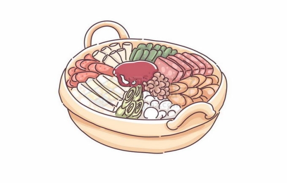 手绘风格火锅美味美食插画3903975矢量图片免抠素材