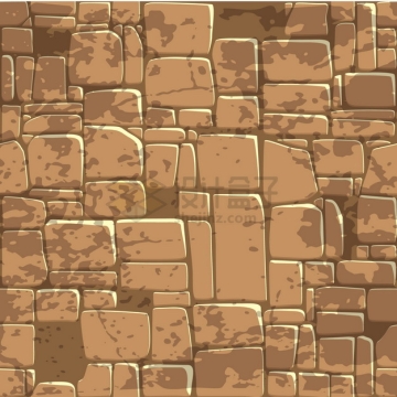 褐色的卡通石头石块背景纹理图png图片素材