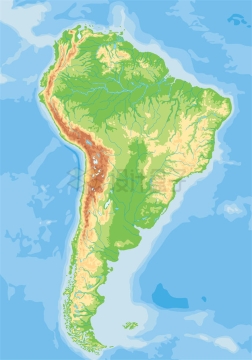 等高线南美洲地形地图带海洋等深线3936806矢量图片免抠素材