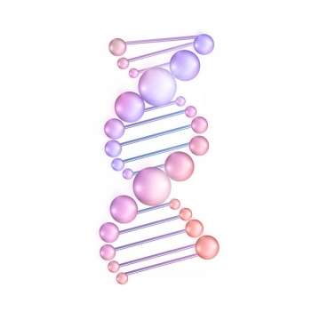 彩色水晶小球组成的DNA双螺旋结构基因工程3907802图片免抠素材