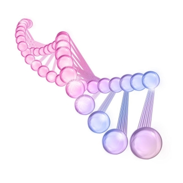 彩色水晶小球组成的DNA双螺旋结构基因工程1547813图片免抠素材