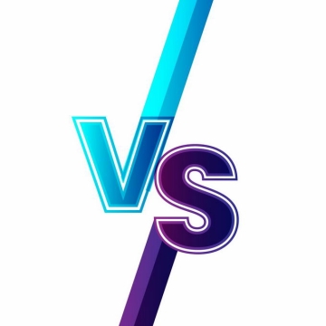 蓝色和紫色VS体育游戏比赛比分艺术字5637528矢量图片素材