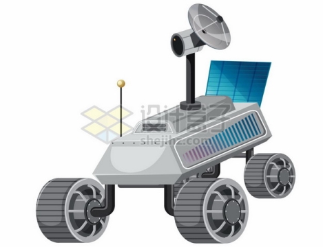 一款卡通风格的火星探测车6181310矢量图片免抠素材