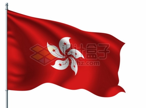 旗杆上飘扬的香港特别行政区区旗5367325矢量图片免抠素材