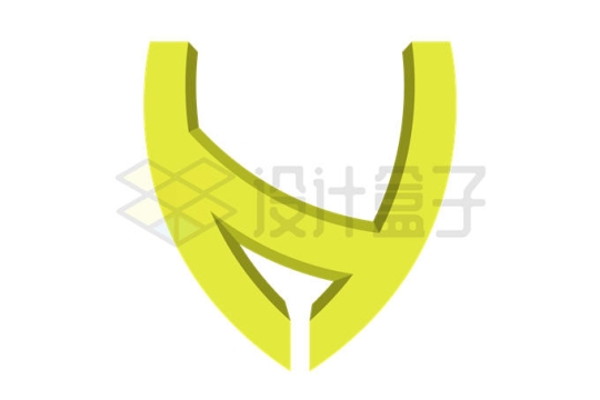 大写字母H抽象盾牌形状logo设计方案2003946矢量图片免抠素材