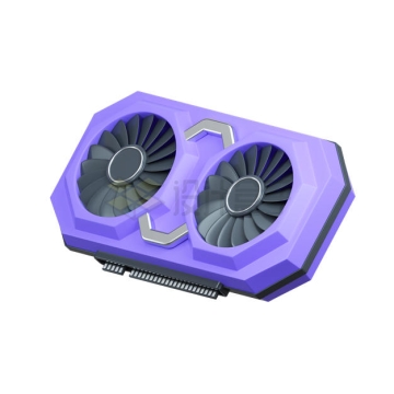 紫色卡通显卡3D模型4475584PSD免抠图片素材