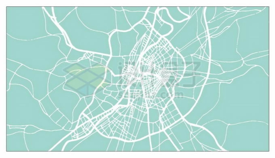 一款城市交通道路轮廓地图9300424矢量图片免抠素材